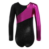 Maxbell Girls Long Sleeves Leotard Gymnastics Bodysuit Dancewear Jumpsuit Ballet 8(7-8Y)