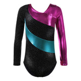 Maxbell Kid Girls Long Sleeve Gymnastic Leotard Ballet Bodysuit Costume Sportswear 5