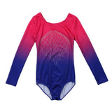 Maxbell Girls One-Piece Leotard Athletic Dance Gymnastics Bodysuit 10 Pink+Blue