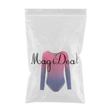 Maxbell Girls One-Piece Leotard Athletic Dance Gymnastics Bodysuit 10 Pink+Blue