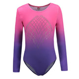 Maxbell Girls One-Piece Leotard Athletic Dance Gymnastics Bodysuit 8 Pink+Purple