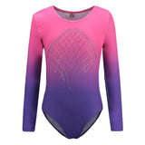 Maxbell Girls One-Piece Leotard Athletic Dance Gymnastics Bodysuit 8 Pink+Purple