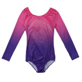 Maxbell Girls One-Piece Leotard Athletic Dance Gymnastics Bodysuit 8 Pink+Purple