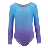 Maxbell Girls One-Piece Leotard Athletic Dance Gymnastics Bodysuit 6 Blue+Purple