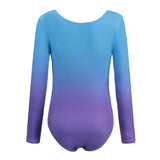 Maxbell Girls One-Piece Leotard Athletic Dance Gymnastics Bodysuit 6 Blue+Purple