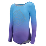 Maxbell Girls One-Piece Leotard Athletic Dance Gymnastics Bodysuit 6 Blue+Purple