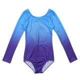 Maxbell Girls One-Piece Leotard Athletic Dance Gymnastics Bodysuit 6 Blue+Purple
