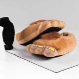 Maxbell Novelty Christmas Furry Hobbit Bigfoot Slippers Indoor Shoes for Men Women