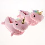 Cute Plush Animal Unicorn Slipper Indoor Home Winter Slipper House Shoes Pink