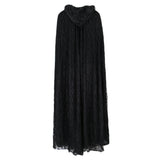 Maxbell Gothic Steampunk Witch Cape Black Hooded Lace Long Coat Cloak Cape Costume