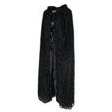 Maxbell Gothic Steampunk Witch Cape Black Hooded Lace Long Coat Cloak Cape Costume