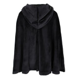 Maxbell Steampunk Womens Witch Cape Black Hooded Midi Cloak Coat Holloween Costumes