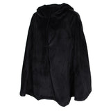 Maxbell Steampunk Womens Witch Cape Black Hooded Midi Cloak Coat Holloween Costumes