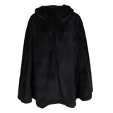 Maxbell Steampunk Womens Witch Cape Black Hooded Midi Cloak Coat Holloween Costumes