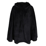 Maxbell Steampunk Womens Witch Cape Black Hooded Midi Cloak Coat Holloween Costumes