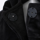 Maxbell Steampunk Womens Witch Cape Black Hooded Midi Cloak Coat Holloween Costumes
