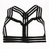 Maxbell Men's Punk Body Chest Harness Elastic Shoulder Strap Lingerie Costume  Black