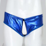 Maxbell Men's Sexy Elastic Halter Body Chest Strap Harness Top Briefs Set Blue