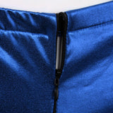Maxbell Men's Sexy Elastic Halter Body Chest Strap Harness Top Briefs Set Blue