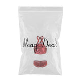 Maxbell Men's Sexy Elastic Halter Body Chest Strap Harness Top Briefs Set Red