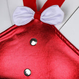 Maxbell Men's Sexy Elastic Halter Body Chest Strap Harness Top Briefs Set Red