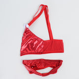 Maxbell Men's Sexy Elastic Halter Body Chest Strap Harness Top Briefs Set Red