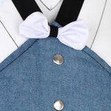 Maxbell Men's Sexy Elastic Halter Body Chest Strap Harness Top Briefs Set Light Blue