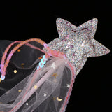 Maxbell Shiny Star Shape Princess Fairy Wands for Kids Girls Party Supplies