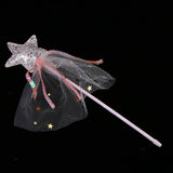 Maxbell Shiny Star Shape Princess Fairy Wands for Kids Girls Party Supplies