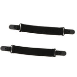 Adjustable Boot Straps Leg Stirrups Elastic Pant Clips for Women Men, Black