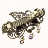Maxbell Antique Metal Floral French Spring Barrette Hair Clips Accessories Red