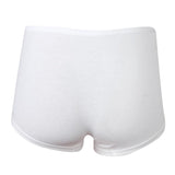 Men's White Regular Absorbency Washable Reusable Incontinence Boxer Briefs L