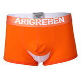 Men Briefs Mesh Bulge Pouch Boxers Underwear Shorts Male Panties M Orange
