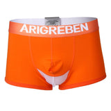 Men Briefs Mesh Bulge Pouch Boxers Underwear Shorts Male Panties L Orange