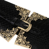 Maxbell Women's Elastic Stretchy Wide Waist Cinch Belt Fashion Dress Waistband Black