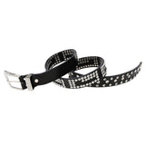 Maxbell Ladies Western Crystal Studded Rhinestone Bling Cowgirl Leather Belts Black