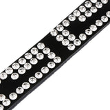 Maxbell Ladies Western Crystal Studded Rhinestone Bling Cowgirl Leather Belts Black