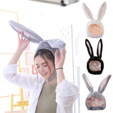 Long Ears Plush Cartoon Rabbit Animal Hat Party Costume Photo Props White