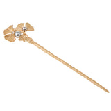 Maxbell Women's Vintage Chinese Gold Leaves Pearls Hair Pin Hair Stick Gold design 1
