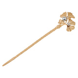 Maxbell Women's Vintage Chinese Gold Leaves Pearls Hair Pin Hair Stick Gold design 1