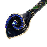 Maxbell Hair Decor Chinese Traditional Style Hair Stick Rhinestone Hairpin Blue