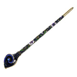 Maxbell Hair Decor Chinese Traditional Style Hair Stick Rhinestone Hairpin Blue