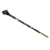 Maxbell Hair Decor Chinese Traditional Style Hair Stick Rhinestone Hairpin Blue