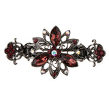 Maxbell Vintage Crystal Flower Hair Claws Clamps Hair Jewelry for Womens Girls Red