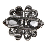 Maxbell Vintage Crystal Flower Hair Claws Clips Hair Jewelry for Womens Girls Blue