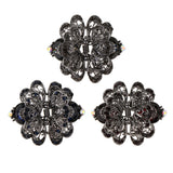 Maxbell Vintage Crystal Flower Hair Claws Clips Hair Jewelry for Womens Girls Blue