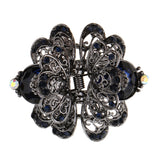 Maxbell Vintage Crystal Flower Hair Claws Clips Hair Jewelry for Womens Girls Blue