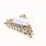 Maxbell Women Large Hair Claw Jaw Clips Metal Rhinestones Crystal Hairpin Brown