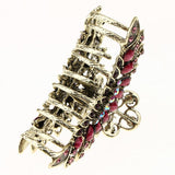 Maxbell Women Large Hair Claw Jaw Clips Metal Rhinestones Crystal Hairpin Purple
