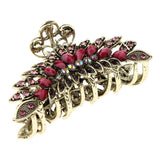 Maxbell Women Large Hair Claw Jaw Clips Metal Rhinestones Crystal Hairpin Purple